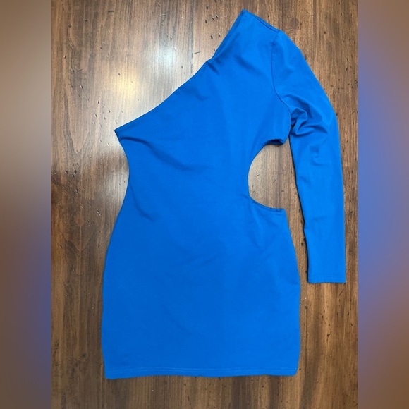 Superdown Katia Cut Out Dress Size Large Blue Bodycon Party Sexy Club Soft GUC - Picture 5 of 13